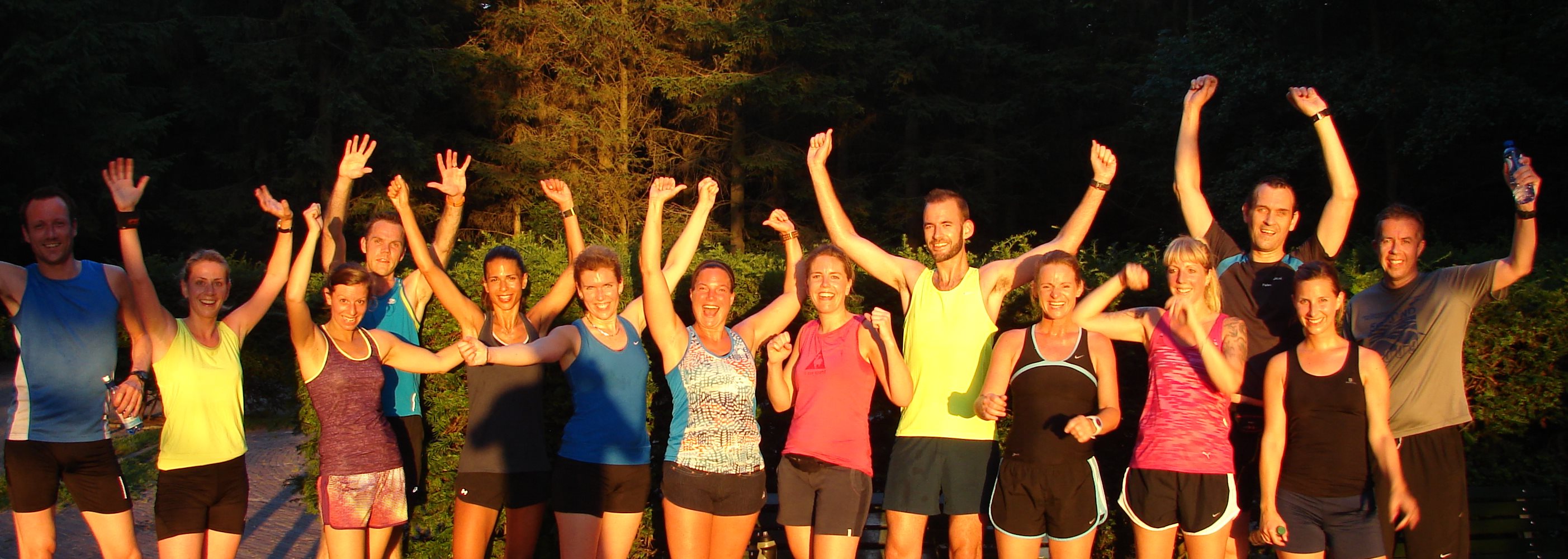 amsterdamse bos woensdagavond na afloop van de training