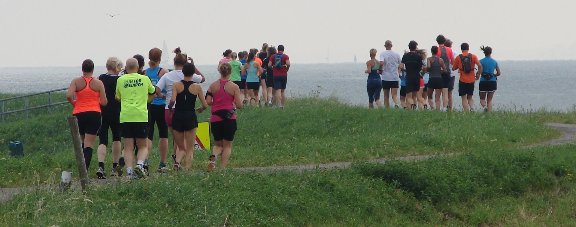 groepjes 6'/km, 6'15" en 6'/km